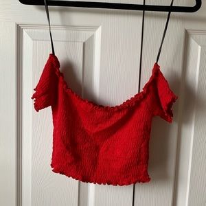 Forever 21 Off the Shoulder Crop Top